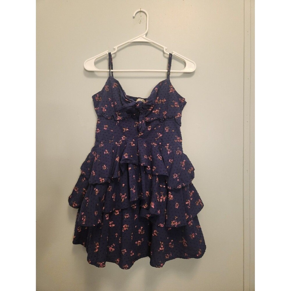 Altar'd State Floral Ruffle Tiered Dress Size Medium